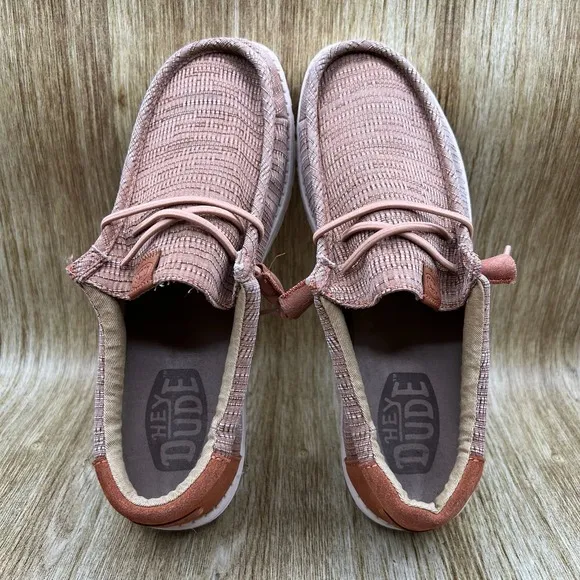 Hey Dude Shoes Wally Grid Men's Size 11 Rust Slip On Casual Boat Shoes