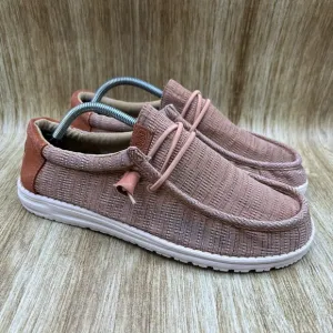 Hey Dude Shoes Wally Grid Men's Size 11 Rust Slip On Casual Boat Shoes