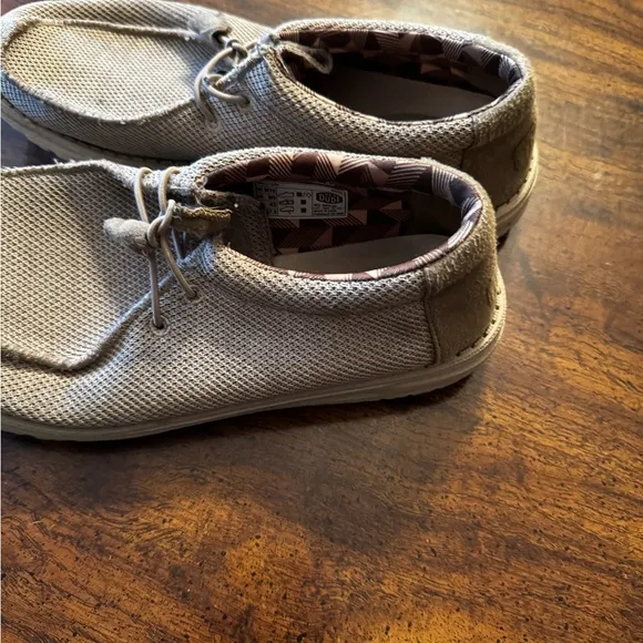 Hey Dude Tan Athletic Slip-On Shoes with Suede Finish