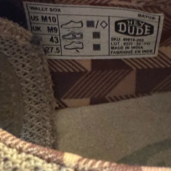 Hey Dude Tan Athletic Slip-On Shoes with Suede Finish