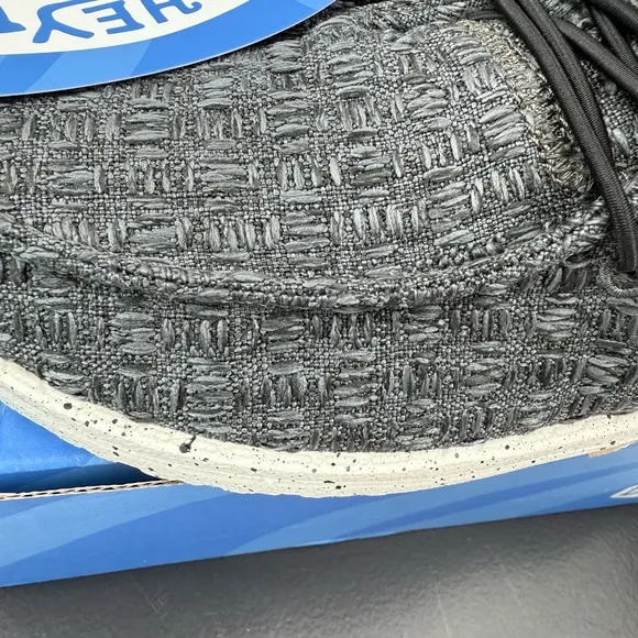 Hey Dude Wendy Fold Youth Kids Stitch Cozy Black Gray Casual Shoes Size 1Y NEW