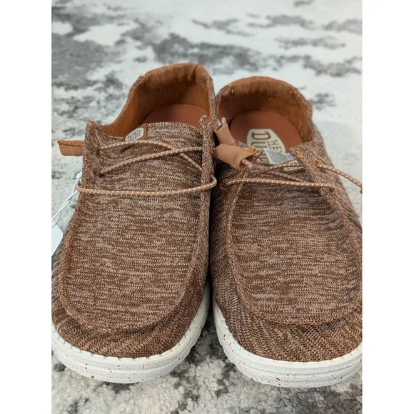 Hey Dude Women's Wendy Sport Mesh Brown Slip On Shoes US Size 10
