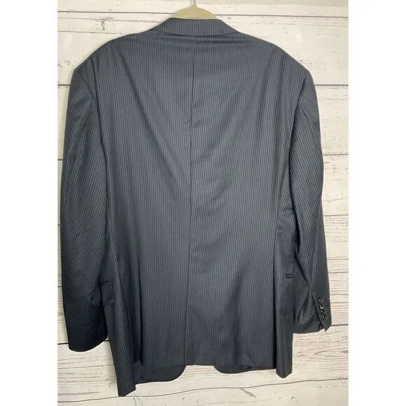 Hickey Freeman Loro Piana Tasmanian Super 130's Wool Blazer Jacket Coat 44R Gray