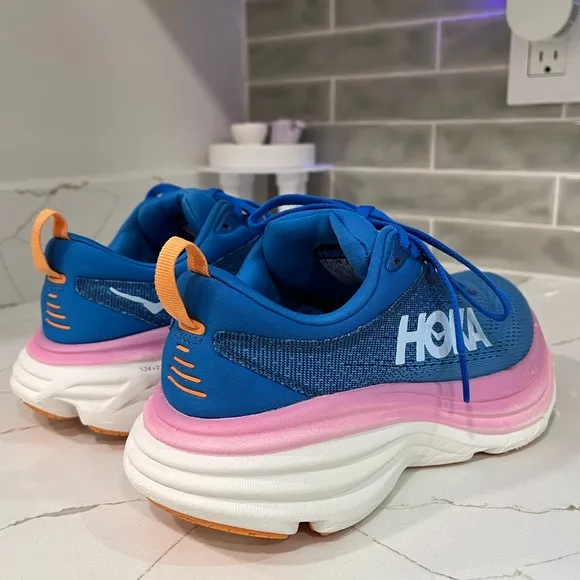 Hoka Bondi 8 Sneakers. Women’s Size 5 D. Color Coastal Sky