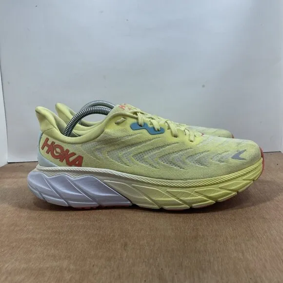 Hoka One One Arahi 6 Women Size 11 Yellow Athletic Running Shoes