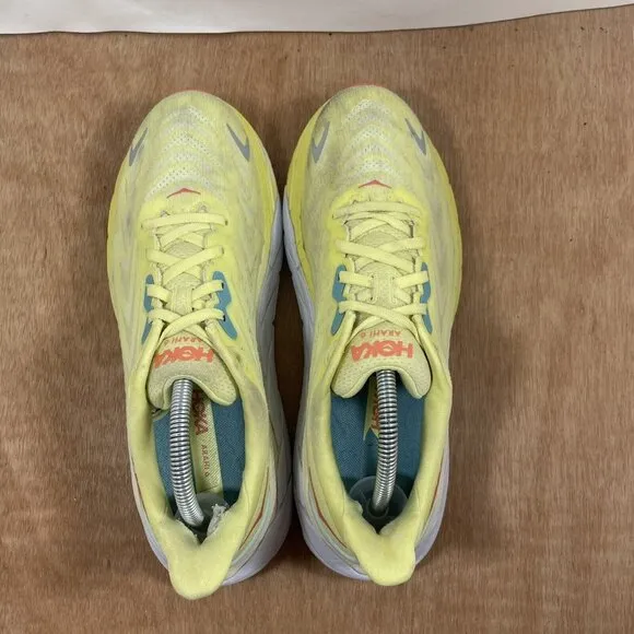 Hoka One One Arahi 6 Women Size 11 Yellow Athletic Running Shoes