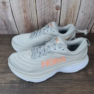 Hoka One One Bondi 8 Running Shoes Women's Sz 8.5 B Harbor Mist Lunar Rock