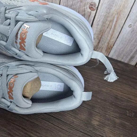 Hoka One One Bondi 8 Running Shoes Women's Sz 8.5 B Harbor Mist Lunar Rock