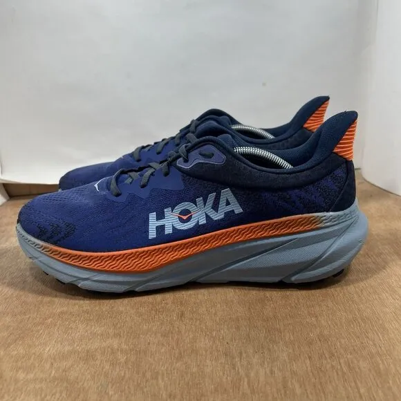 Hoka One One Challenger ATR 7 Mens Size 12.5 Blue Trail Running Shoes Sneaker