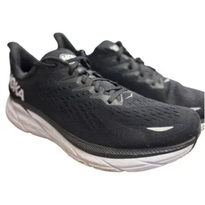 HOKA ONE ONE Clifton 8 Mens 14 2E White Black Running Shoes Wide