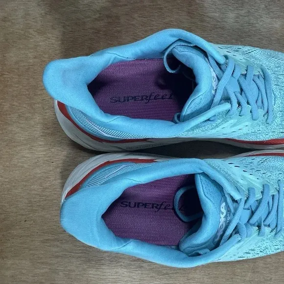 Hoka One One Clifton 8 Women’s Size 7.5D Wide Blue Running Athletic Shoes