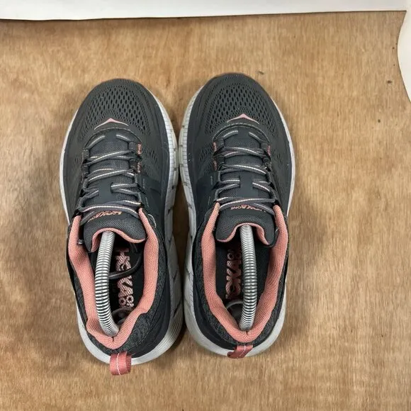 Hoka One One Gaviota 2 Women's Size 7 D Wide Running Shoes Grey Pink