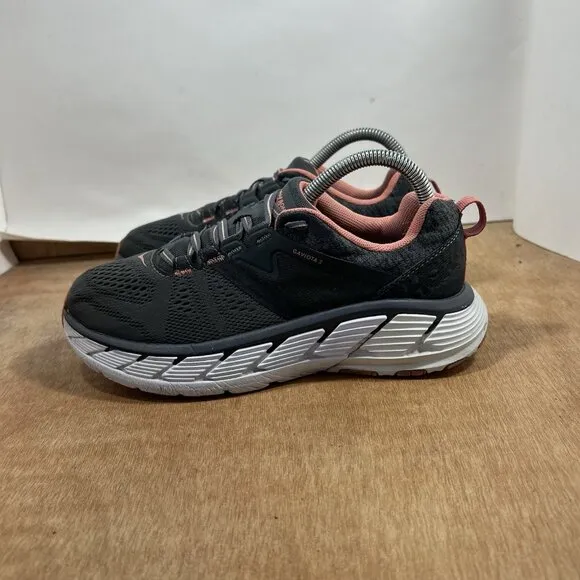 Hoka One One Gaviota 2 Women's Size 7 D Wide Running Shoes Grey Pink