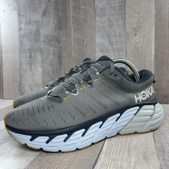 Hoka One One Gaviota 3 Men's 8.5 Wide 2E Running Shoes Athletic Sneakers Gray