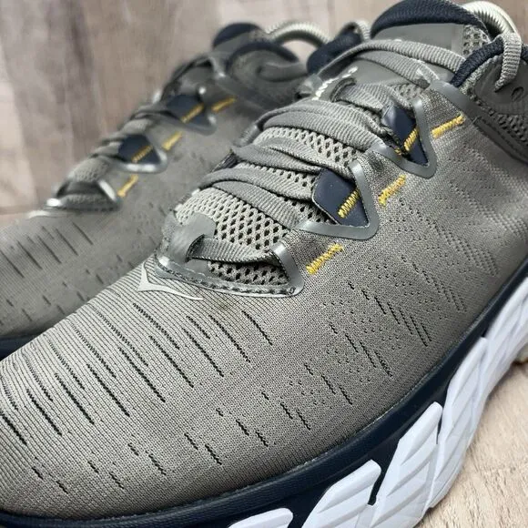 Hoka One One Gaviota 3 Men's 8.5 Wide 2E Running Shoes Athletic Sneakers Gray
