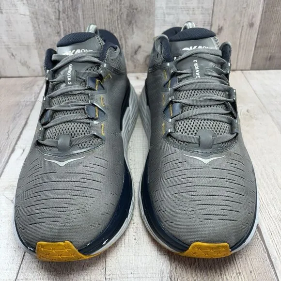 Hoka One One Gaviota 3 Men's 8.5 Wide 2E Running Shoes Athletic Sneakers Gray