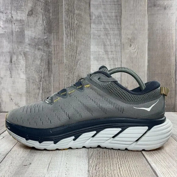 Hoka One One Gaviota 3 Men's 8.5 Wide 2E Running Shoes Athletic Sneakers Gray