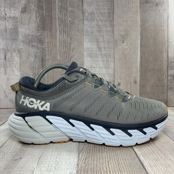 Hoka One One Gaviota 3 Men's 8.5 Wide 2E Running Shoes Athletic Sneakers Gray