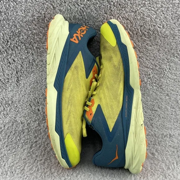 Hoka One One Zinal Trail Running Shoes Mens 11.5 D Yellow Gorpcore Outdoor Train