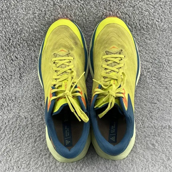 Hoka One One Zinal Trail Running Shoes Mens 11.5 D Yellow Gorpcore Outdoor Train