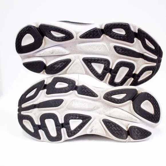 Hoka Women's Bondi 8 Sneaker, Black/White, 8.5 Wide