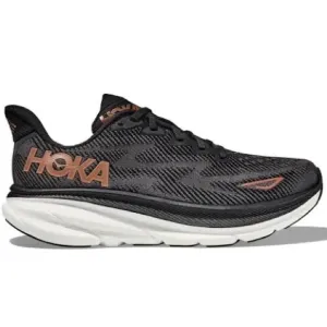 Hoka Women's Clifton 9 Wide Black/Grey Size 9.5 D