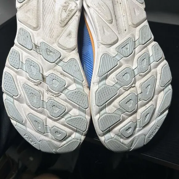 Hoka Clifton 9 Mens Size 11.5 2E Wide Blue Running Shoes Sneakers
