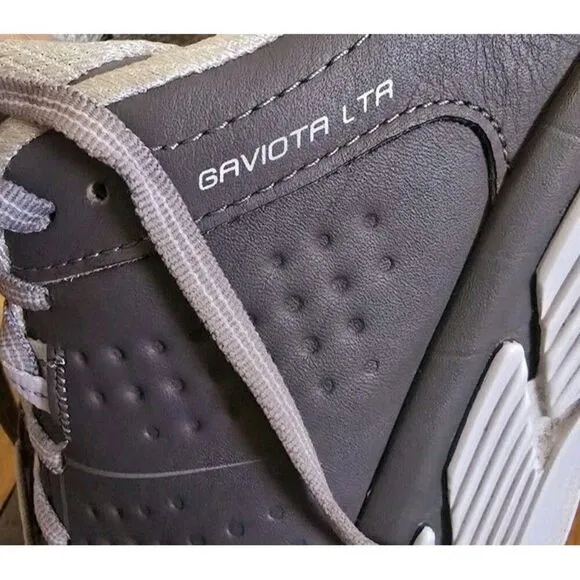 HOKA ONE GAVIOTA LTR  Gray Leather Running Shoes Size 8 D Wide