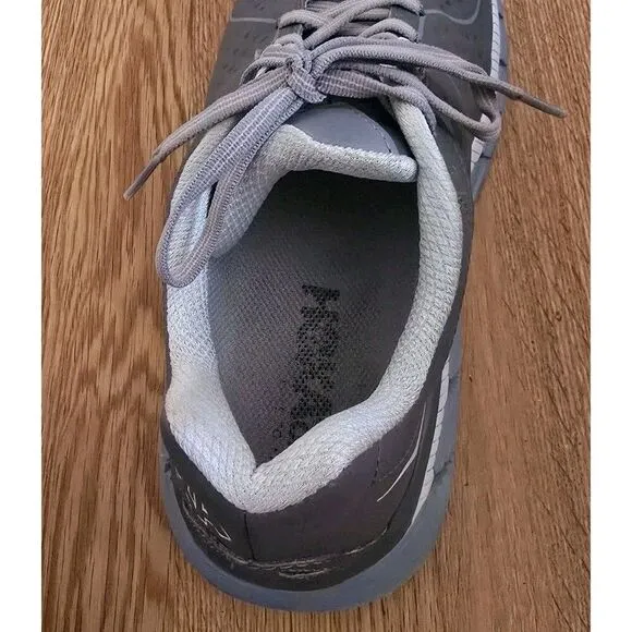 HOKA ONE GAVIOTA LTR  Gray Leather Running Shoes Size 8 D Wide