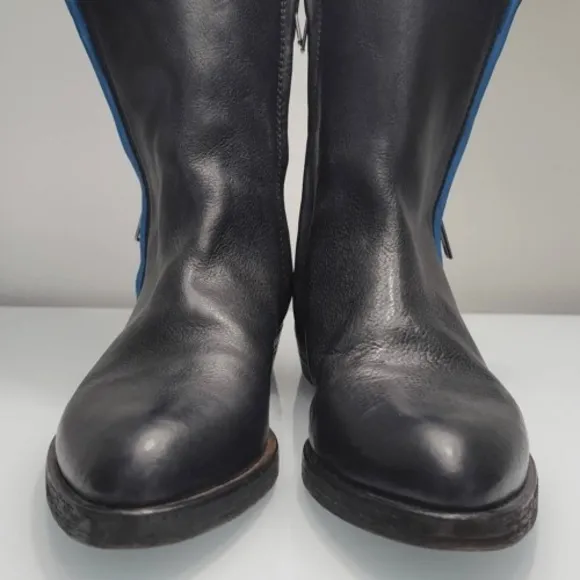 Hollywood Trading Company Boots EU 38 US 7.5 Black Stud Biker Punk Grunge Sexy