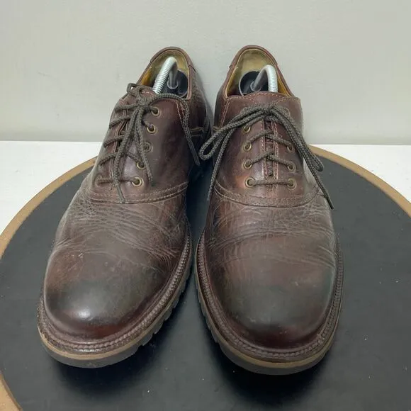 H.S. Trask Authentic Bison Mens Shoes US 11 M Made In USA Brown Leather