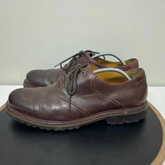 H.S. Trask Authentic Bison Mens Shoes US 11 M Made In USA Brown Leather