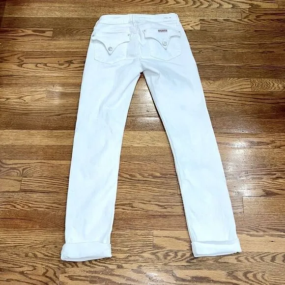 Hudson Bacara Crop Straight Cuff Jeans | White