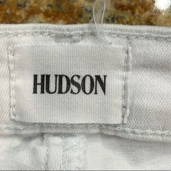 Hudson Bacara Crop Straight Cuff Jeans | White