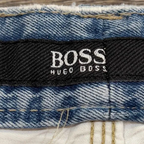Hugo Boss Alabama Wide Leg Baggy Blue Jeans - Men's Size 38x30