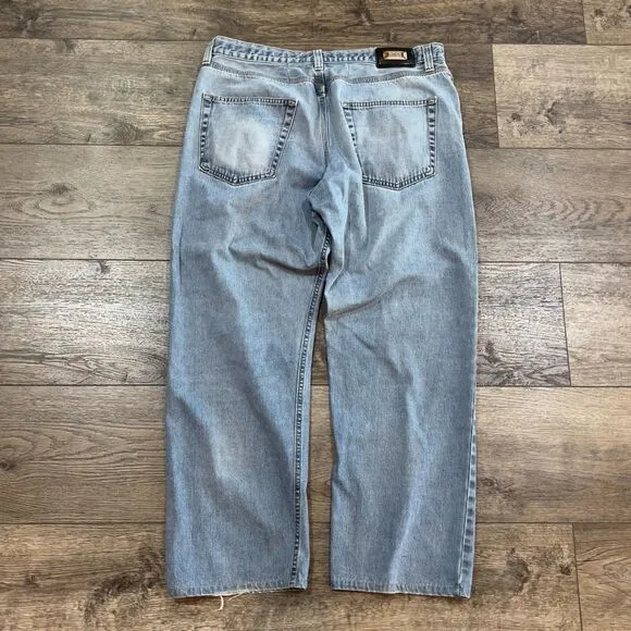 Hugo Boss Alabama Wide Leg Baggy Blue Jeans - Men's Size 38x30