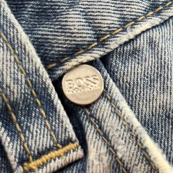 Hugo Boss Alabama Wide Leg Baggy Blue Jeans - Men's Size 38x30
