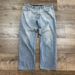 Hugo Boss Alabama Wide Leg Baggy Blue Jeans - Men's Size 38x30