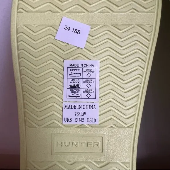 HUNTER Keyhole Accent Green Women's Slide Clog Size 10 #393
