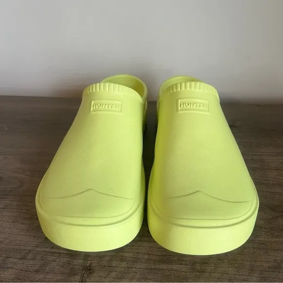 HUNTER Keyhole Accent Green Women's Slide Clog Size 10 #393
