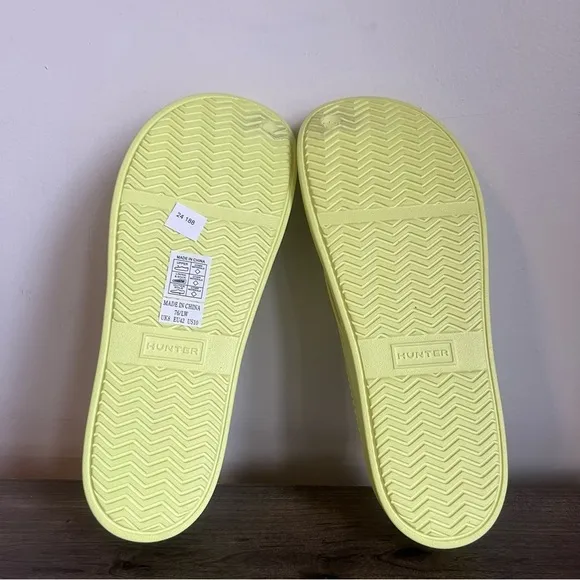HUNTER Keyhole Accent Green Women's Slide Clog Size 10 #393