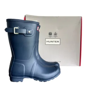 Hunter Original Short Navy Women's Boot Size 8 #B1386