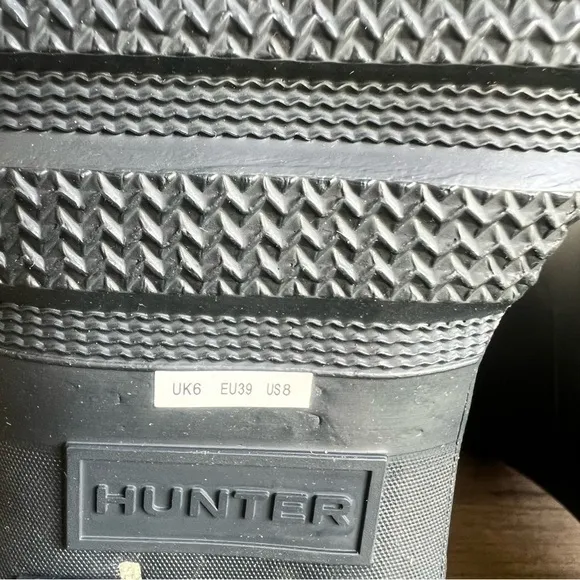 Hunter Original Short Navy Women's Boot Size 8 #B1386