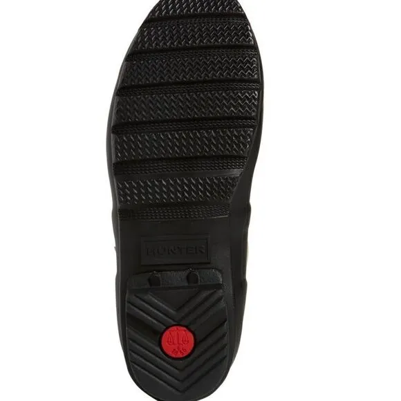 HUNTER Original Short Back Adjustable Rain Boot, BLACK GRAY, Size 9, NWT
