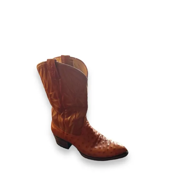 Imlee Men's Ostrich Leather Cowboy Boots