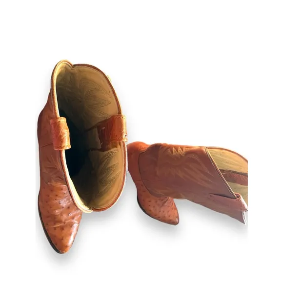 Imlee Men's Ostrich Leather Cowboy Boots