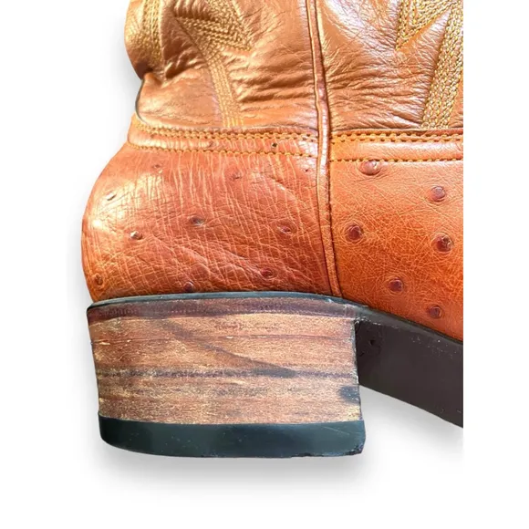 Imlee Men's Ostrich Leather Cowboy Boots