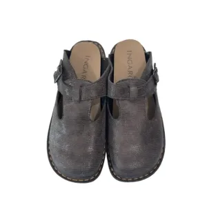INGARO Happy Women SZ 8.5M Brown Faux Suede Slip On Mules Clogs Shoes