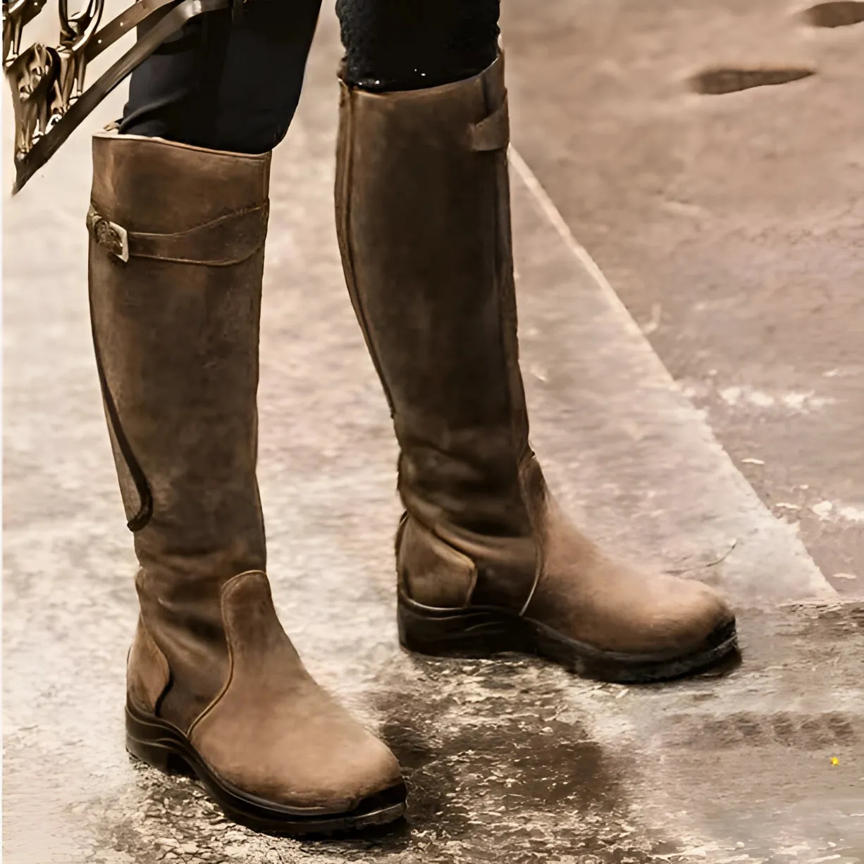 Insulated Waterproof Leather Riding Boots | Thermal Winter Equestrian