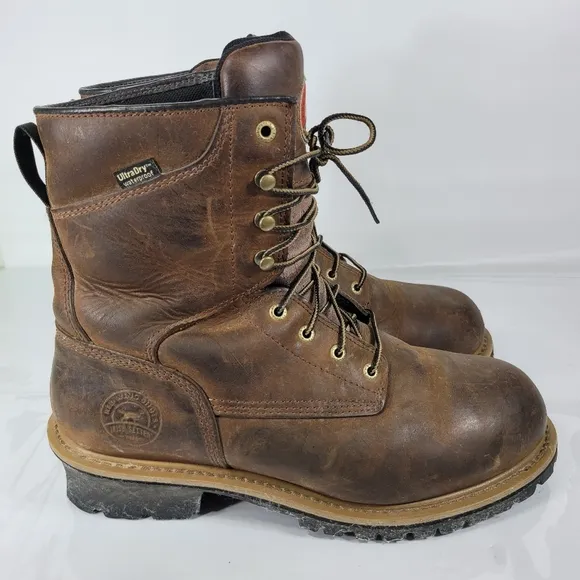 Irish Setter Men's Mesabi 8 in EH Steel Toe Lace Up Work Boots Size 11.5